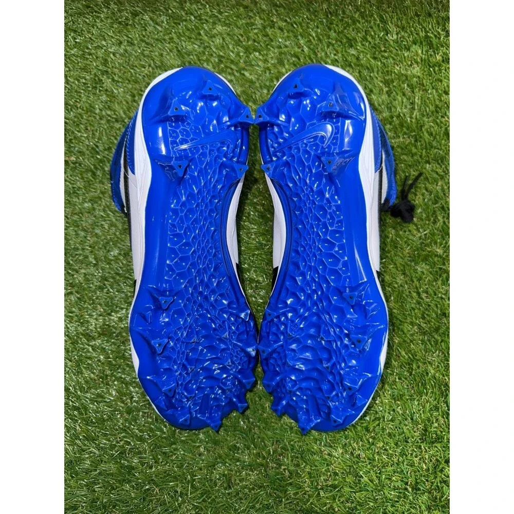 Nike Jordan 1 Mid TD Football Cleats Game Royal/Black Men's Size 9 FJ6805 401